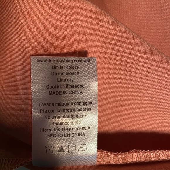 12th Heart Body Con Dress Color Block Peach Size L - Picture 9 of 9